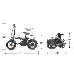 Nakto Skylark 2 Electric Bike 500W - Black