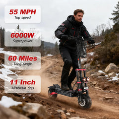ZonDoo ZO03 Plus 6000W Dual Motor Offroad Electric Scooter - 55 MPH
