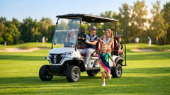 Sun-Cart 4 Seat Electric Golf Cart, 2 Rows Forward-Facing (4+0)