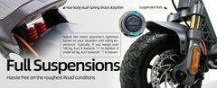 Cunfon RZ800 Electric Scooter - 1200W, 50 km/h, 80 km Range