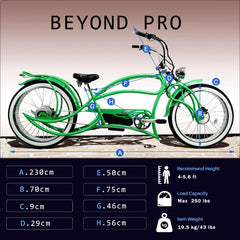 Tracer Beyond Pro 1000W 26" Classic Stretch Chopper EBike