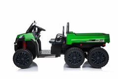 Freddo 24v 6 Wheeler Tractor Trailer Electric Go Kart w/ Dump Cart