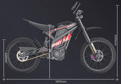 EKXBike M1 Adult Electric Motorcycle 16.8KW(Peak) Mid-Mounted Motor 72V/50AH Removable Battery, Top Speed 100KM/H Off Road Electric Mountain Bike