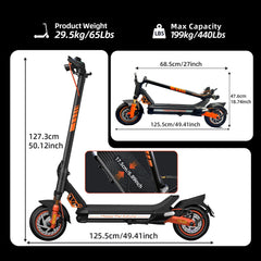 Cunfon RZ1000 Electric Scooter - Dual Motor 2400W, All-Terrain