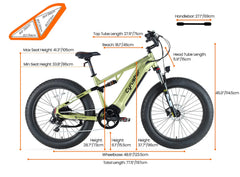 Cyrusher Rover Step-Over Full-Suspension E-Bike