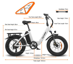 Cyrusher Rumble 2.0 Step-Thru Fat Tire E-Bike *PREORDER*