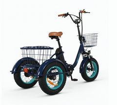 Six Three Zero EZ Transit 20" Fat Tire Electric Trike with Rear Motor