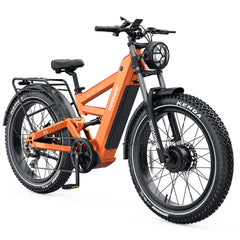 Tesway X9 AWD Electric Mountain Bike with Rear Rack 4000W Dual Motors