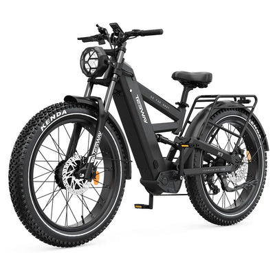 Tesway X9 AWD Electric Mountain Bike with Rear Rack 4000W Dual Motors