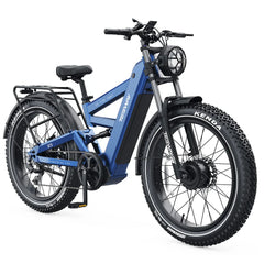 Tesway X9 AWD Electric Mountain Bike with Rear Rack 4000W Dual Motors