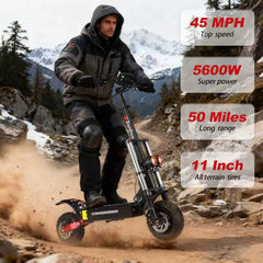 ZonDoo ZO03 Electric Scooter - 5600W Dual Motor, 45 MPH, 50-Mile Range **PRE-ORDER**