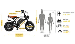 Victrip R6 Pro - 1500W Full Suspension Moped Style E-Bike