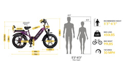 Victrip Mimas Torque Sensor Step Thru EBike with Rack and Fender