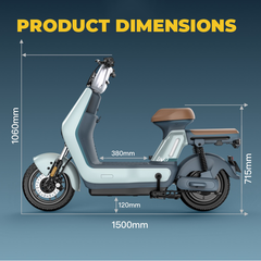 HMP Bikes LIVA 7 Moped Style Class 2 E-Bike - 50 Mile Range