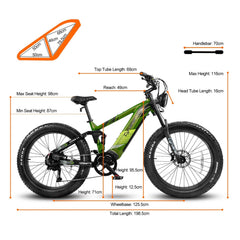 Cyrusher Ranger 2.0 Step-Over Full-Suspension E-Bike
