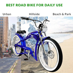 Tracer Twenty5 GT 500W 26" Chopper Cruiser E-Bike